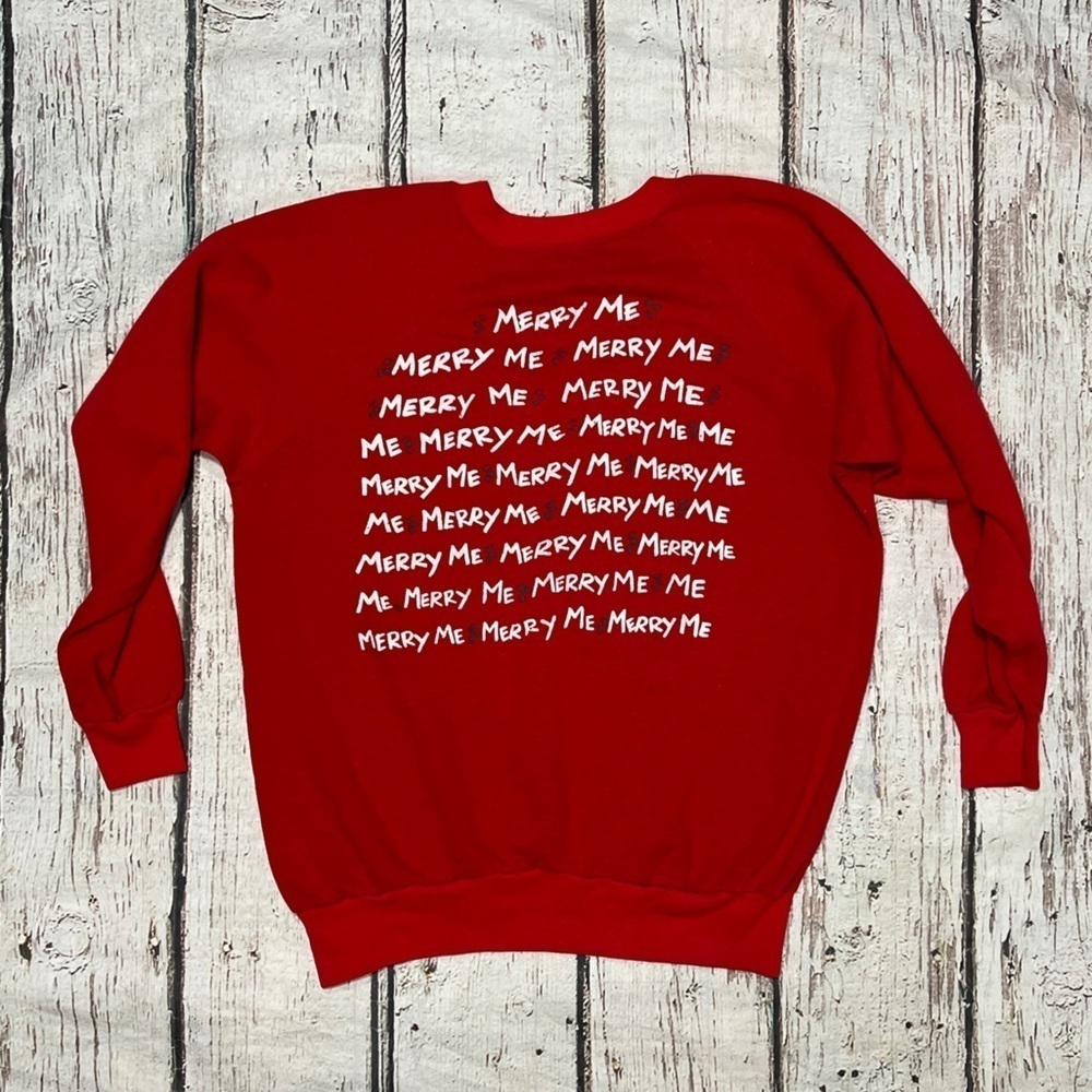 Vintage 1980s Merry Me Ugly Christmas 80s Pullover Jumper Sweatshirt